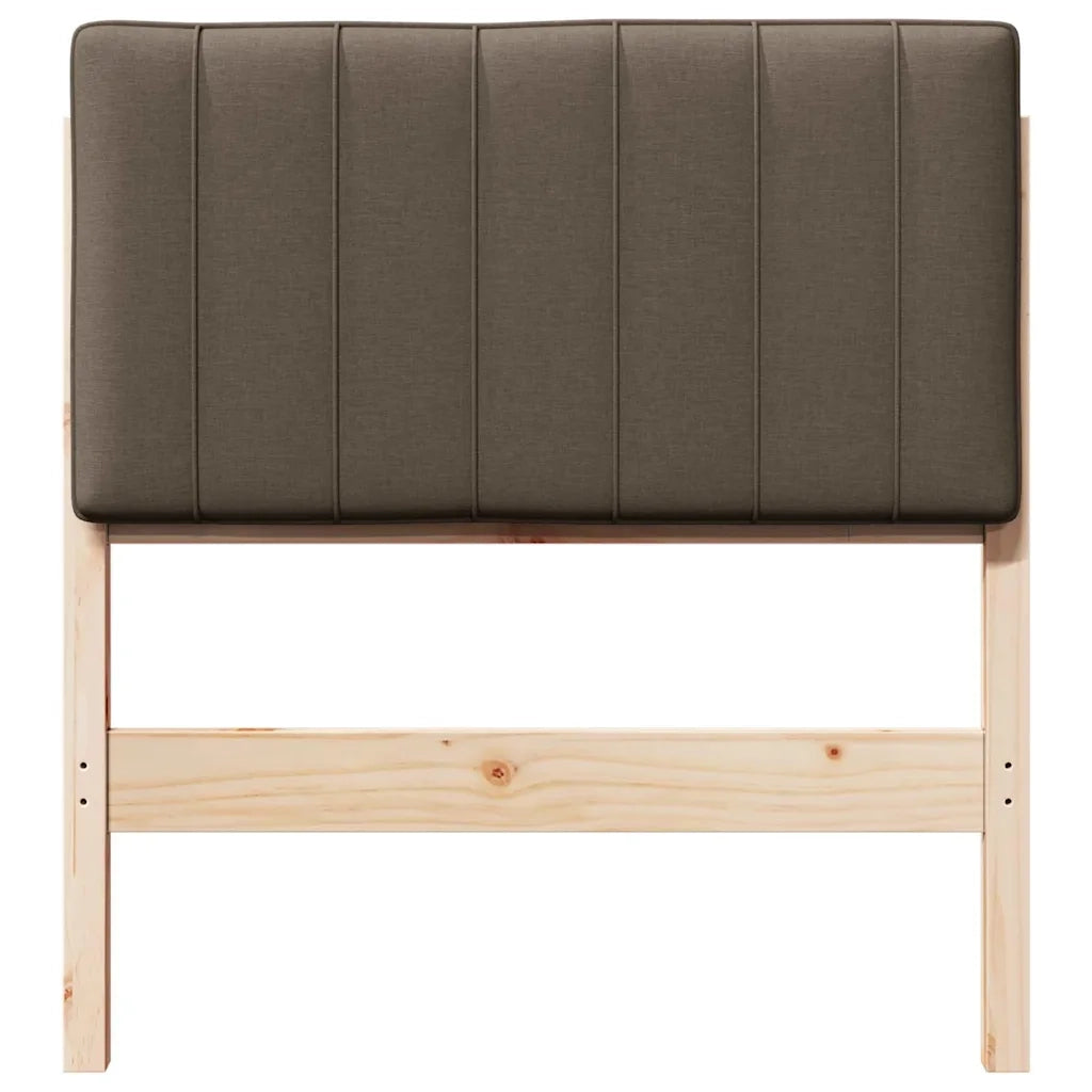 Testiera imbottita Marrone e taupe 80 cm Pino massello