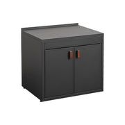 Cucina esterna in acciaio con 2 ante, 75,5cm, nero