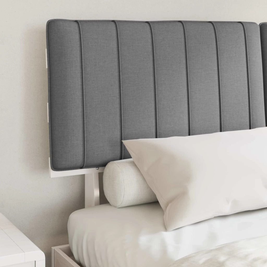 Letto con Testiera Rivestita Grigio chiaro 160 x 200 cm