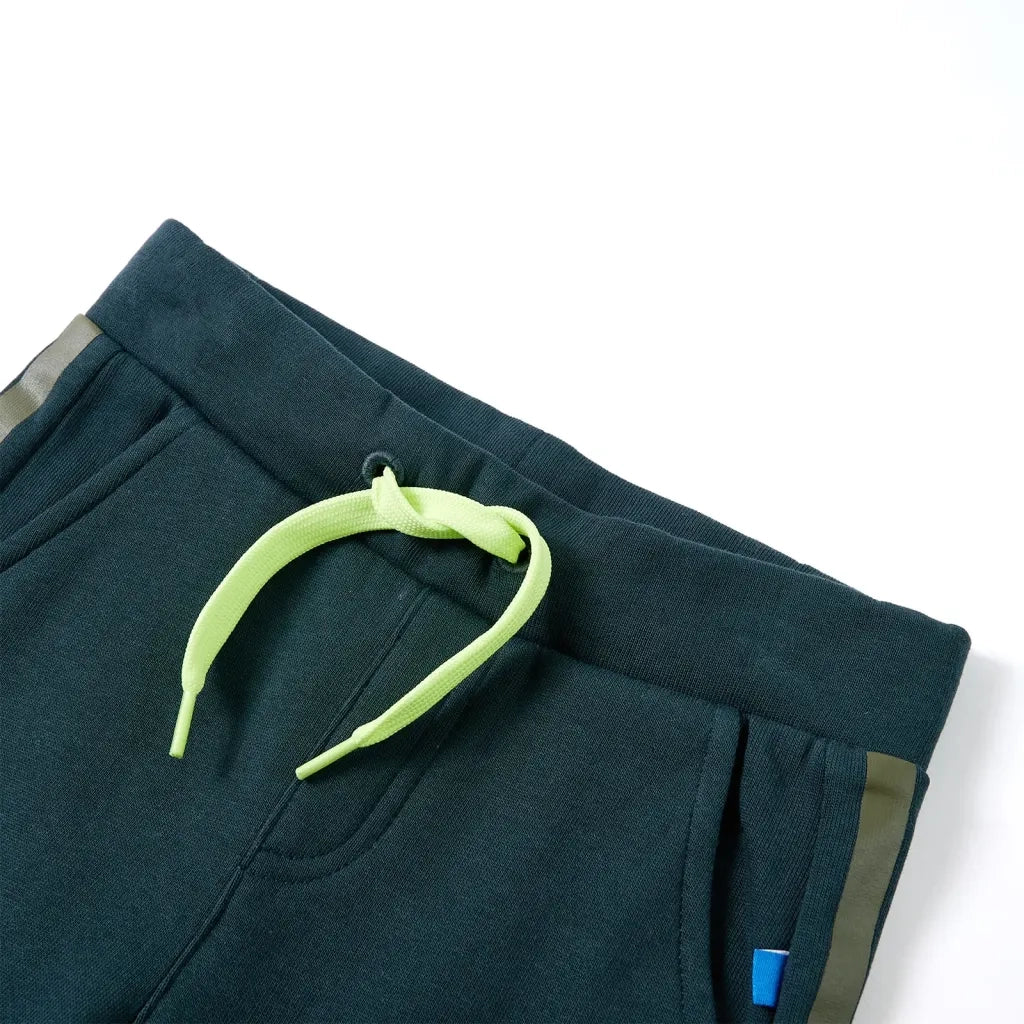 Pantaloni Tuta per Bambini con Coulisse Verde Muschio 92cod mxl 108646