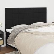 Testiera Nera 180x5x118/128 cm Tessuto 3116348