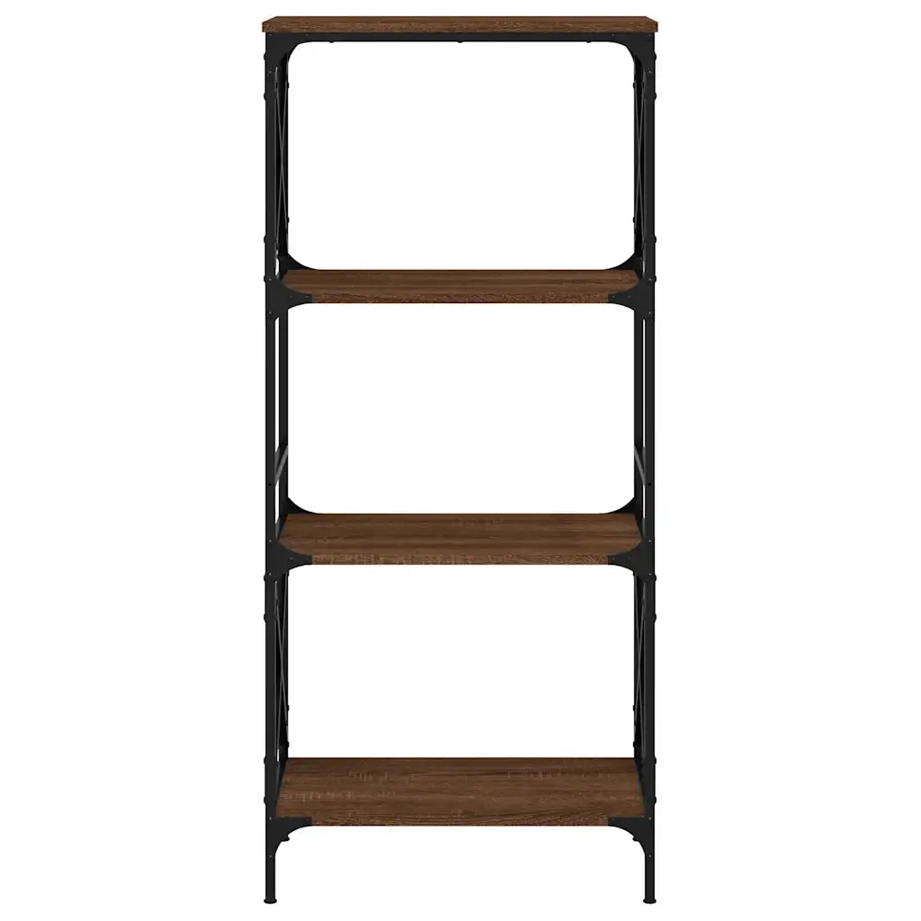 Libreria 4 Ripiani Rovere Marrone 59x35x132cm Legno Multistrato 837621