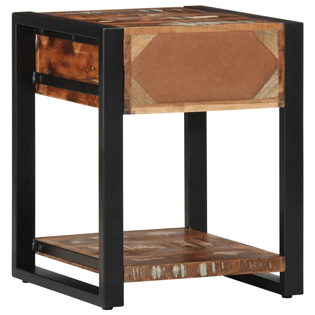 vidaXL Tavolino Multicolore 40x40x50 cm in Legno Massello Recupero