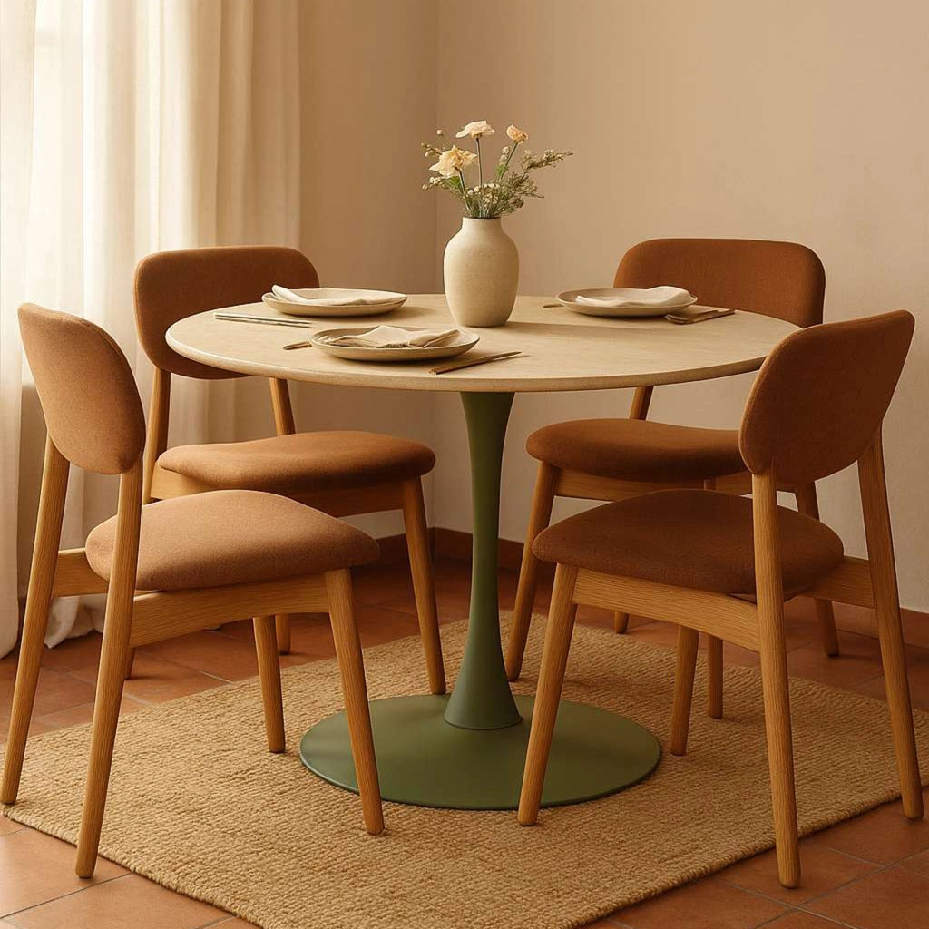 Coober, Tavolo Fisso 4 Posti, 120x120x76h cm Bianco Crema