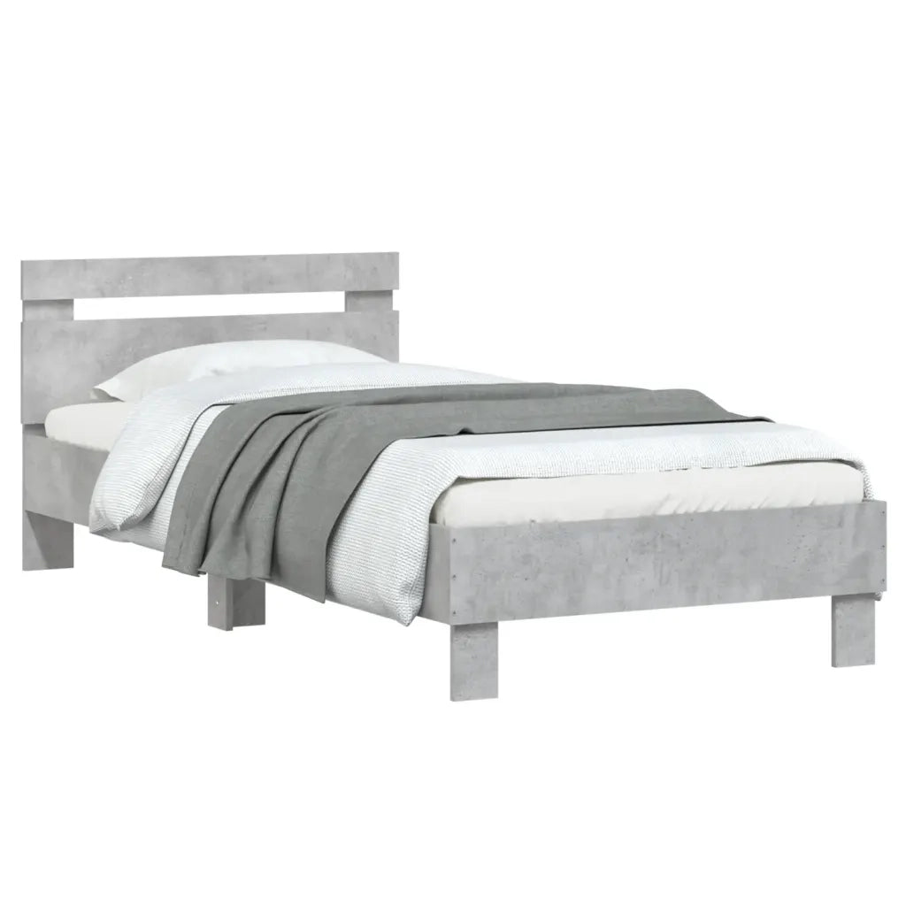 Giroletto Testiera Grigio Cemento 75x190 cm Legno Multistrato 838571
