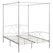 Giroletto Baldacchino senza Materasso-Struttura Letto Bianco 140x200 cm Metallo
