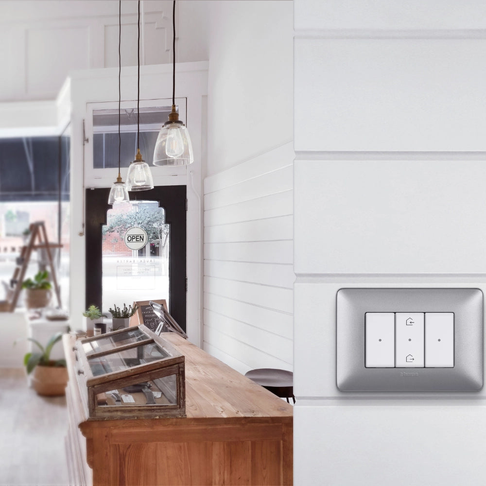 Pulsante basculante unipolare bticino matix am5005l retroilluminato bianco