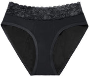 3 Set di Slip femminili morbidi e sexy, slip sexy e di stile, cintura con bordo a punta, cinturino elastico, vita bassa, Nero - 6XL
