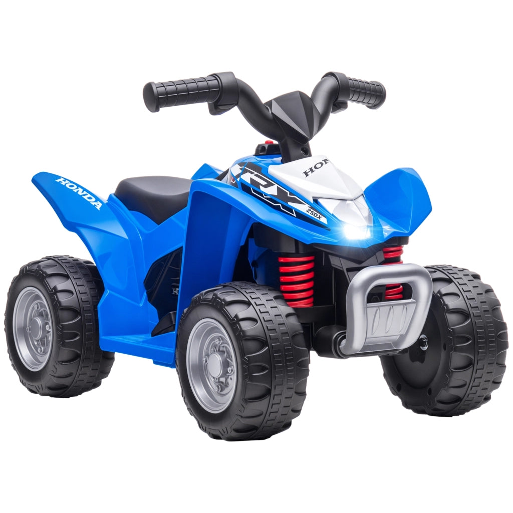 Quad Elettrico per Bambini con Luci LED e Clacson, Mini Quad a Batteria con Sedile Confortevole e Ruote Larghe, Blu