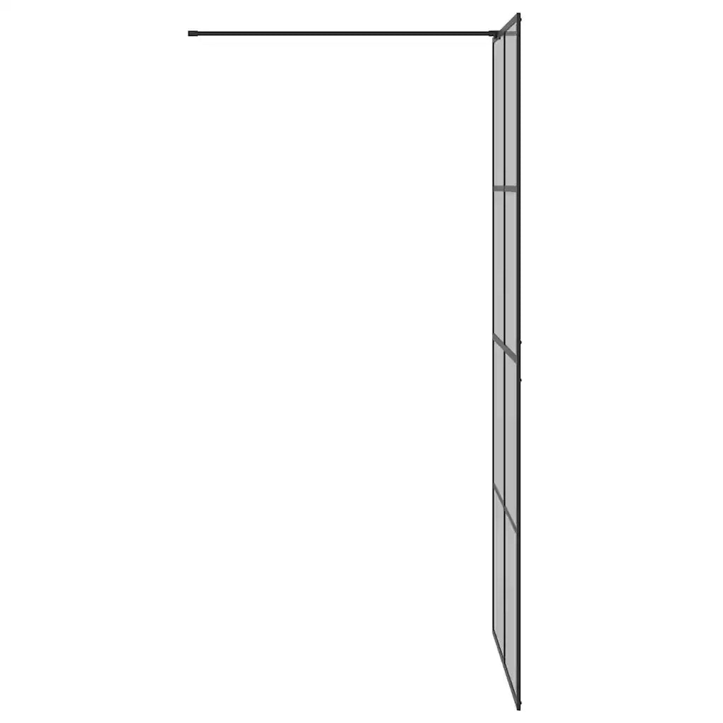 Parete Doccia Walk-in Nero 90 x 195 cm vetro temperato