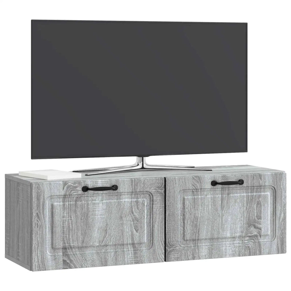 Mobile Porta TV da Muro Grigio Sonoma 98 x 31 x 30 cm 899411