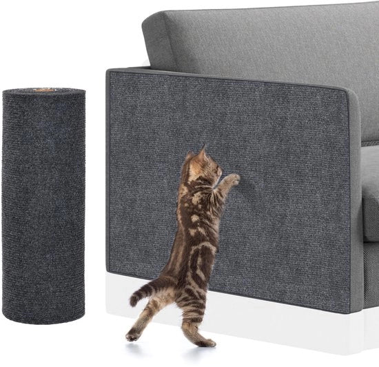 Matto di arrampolata per gatti autofissante, 40 * 200 cm, scala per gatti, palo per arrampolata, pannello per parete per gatti - Grigio