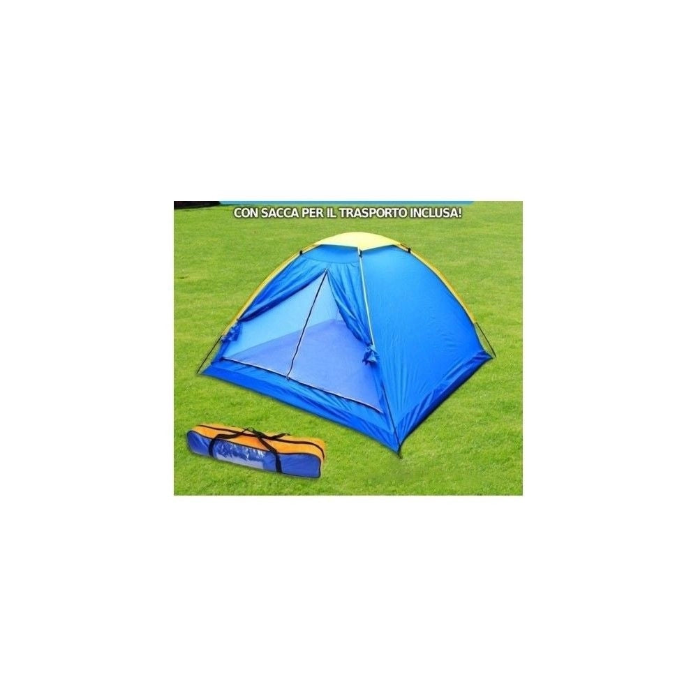 Trade Shop - Tenda Canadese 8 Persone 2.5x2.5x1.5m Da Campeggio Igloo Con Zanzariera E Sacca -