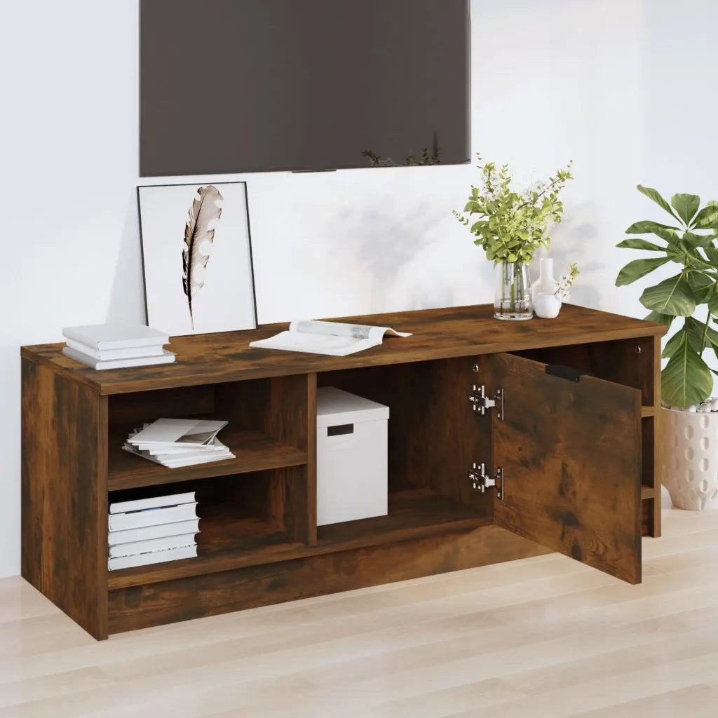 Mobile TV-Credenza per TV-Console TV Rovere Fumo 102x35,5x36,5 cm in Legno Multistrato