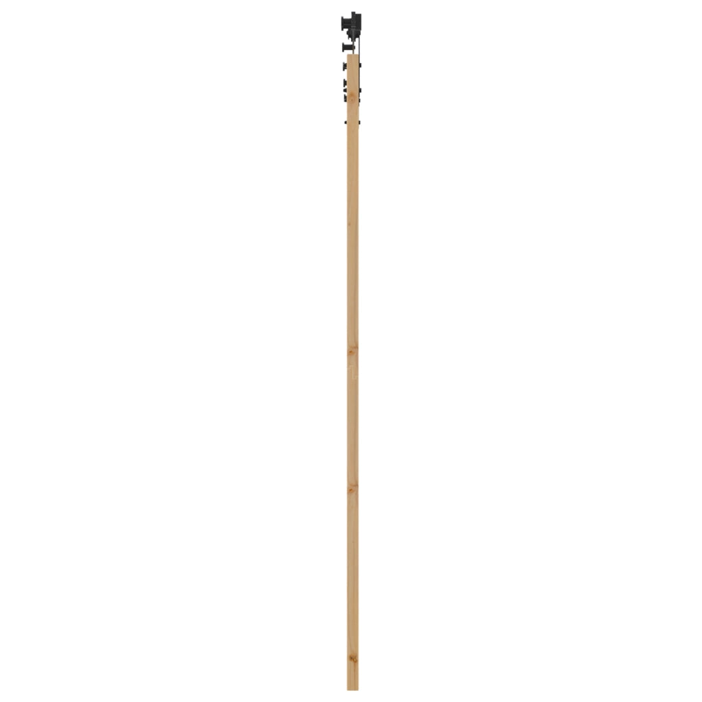Set Porta Scorrevole  con Fissaggi 93x211 cm Legno Massello di Pino