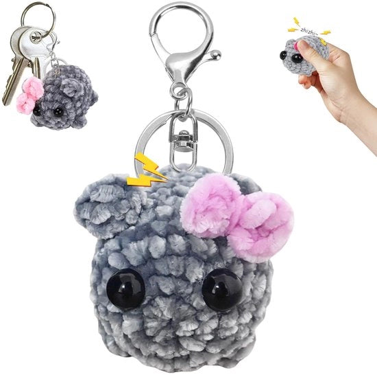 Giraffa di peluche con suono - Hamster di peluche - Chiave da parete - Molto morbido e confortevole - Giocattolo per bambini - Ideale regalo