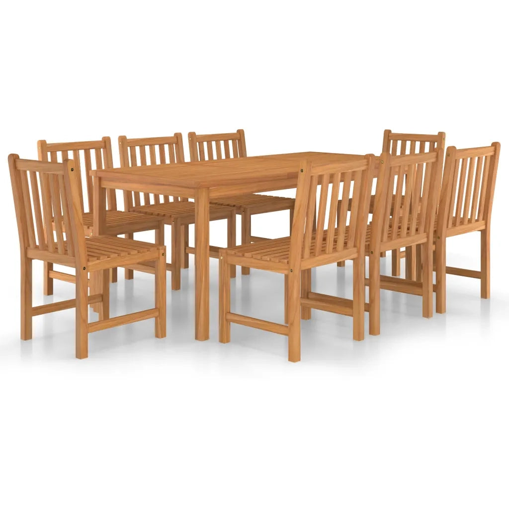 Set da pranzo da giardino 9 pz 180x90 cm in legno massello di teak 3059942