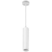 Lampada a sospensione tubo Polux Paris bianca GU10 Ø8cm