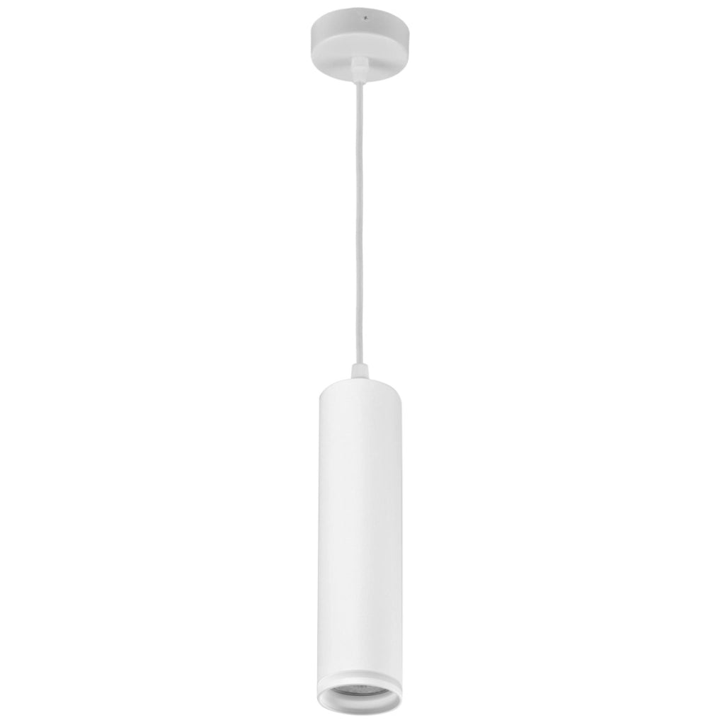 Lampada a sospensione tubo Polux Paris bianca GU10 Ø8cm
