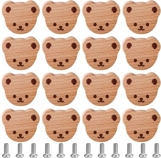 Maniglie in legno per porte 12 pezzi - forma birra - maniglie di carico - maniglie di cassetti - legno di betulla - materiali di alta qualità - maniglie per porte