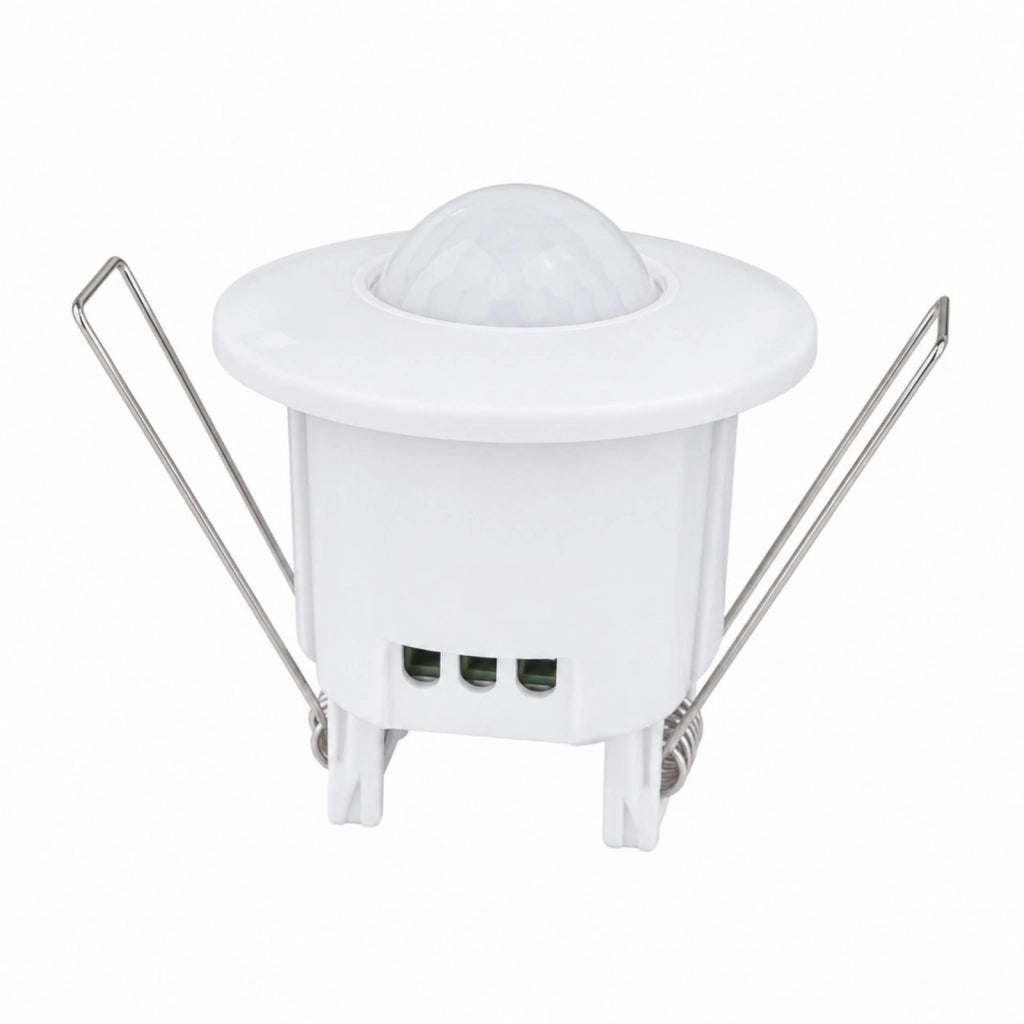Sensore di Movimento PIR Mini 360°, da Incasso a Soffitto, Bianco