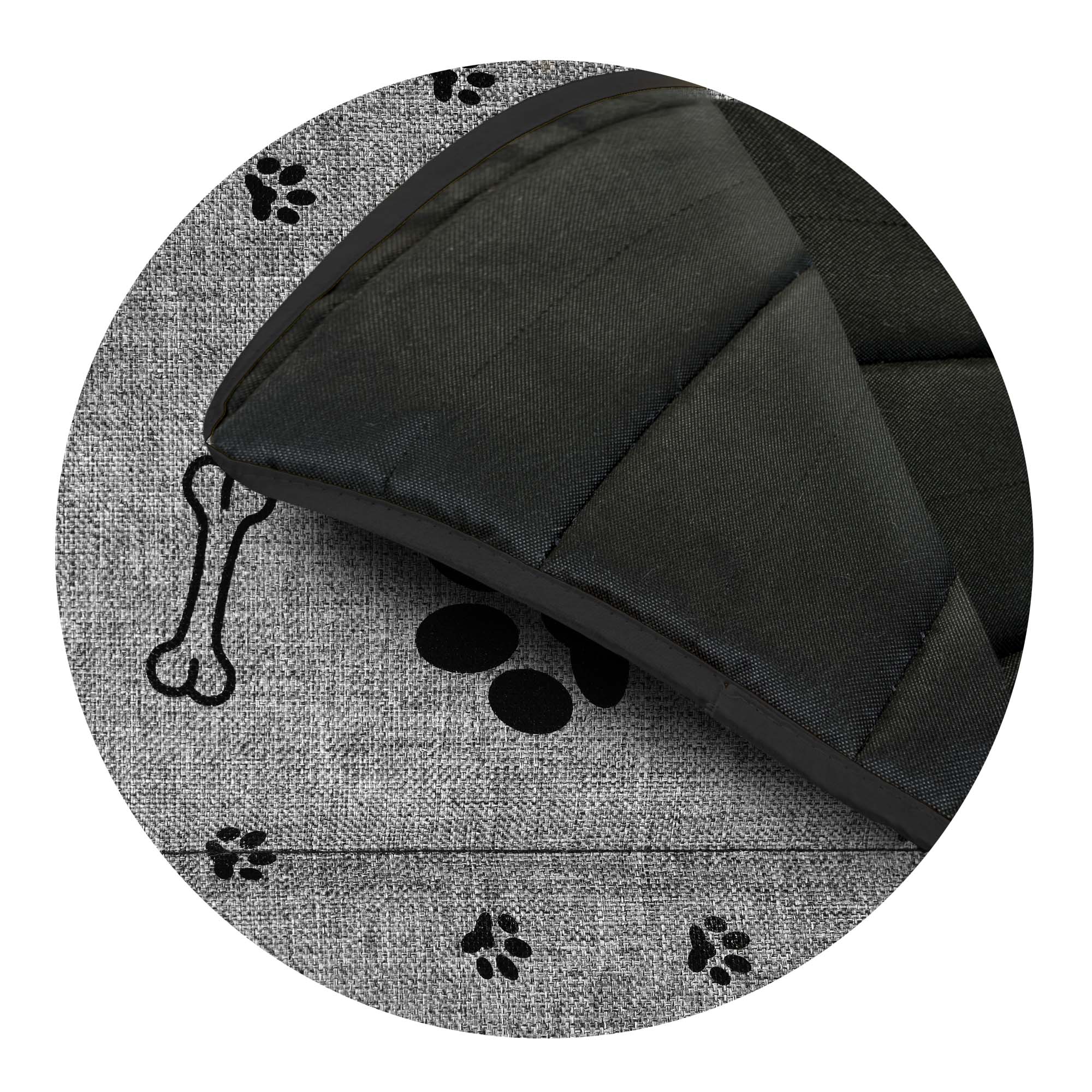 AIO FACTORY 120x80 cm Tappetino per cuccia per cani impermeabile Ossa nere