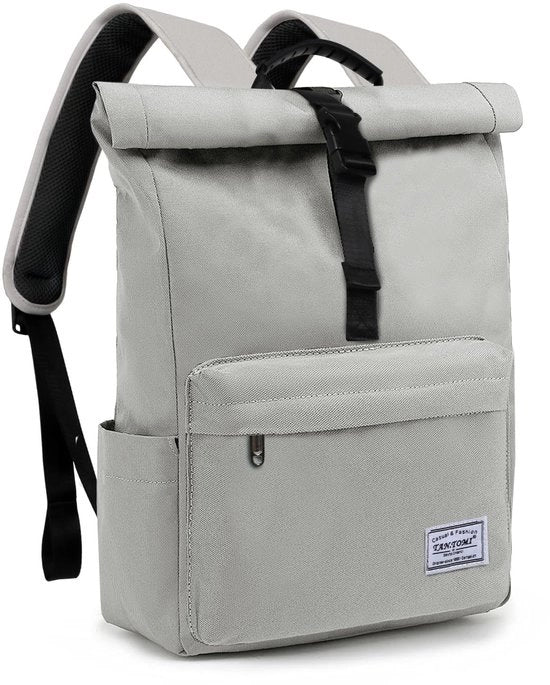 Borsa per laptop da 15,6 pollici, borsa per uomo e donna che si apre ampiamente, borsa impermeabile con chiusura ribaltabile, borsa per uso quotidiano per scuola, bicicletta, tempo libero e viaggi.