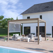 Pergola bioclimatica Ombréa® VS autoportante 3x4M - Talpa - Lamelle bianche
