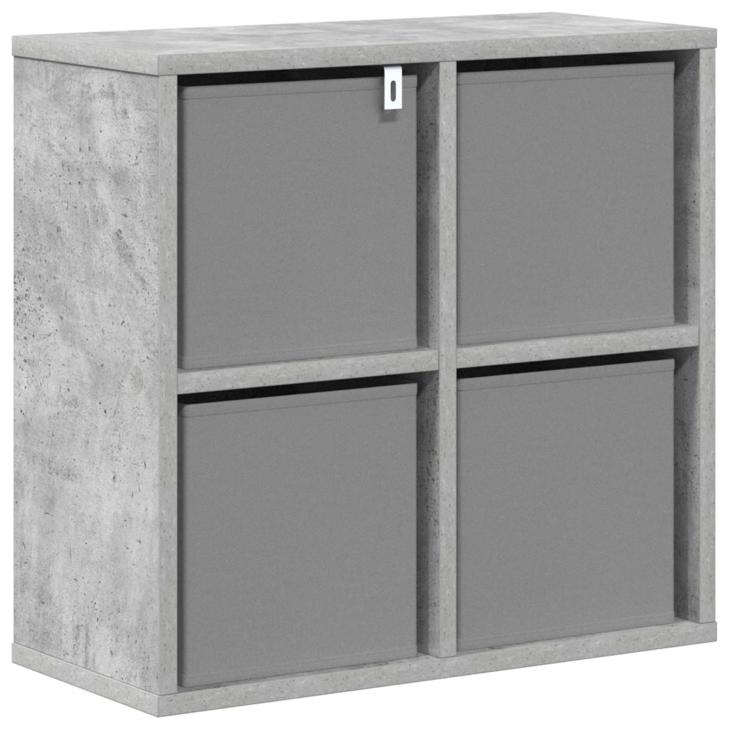 Credenza con cassetto Grigio cemento 49,5 x 22 x 47 cm