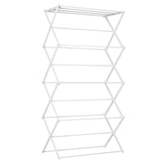 Stendibiancheria pieghevole a torre 8 livelli ¨C zephmum ¨C metallo plastica bianco 74x35x144 cm