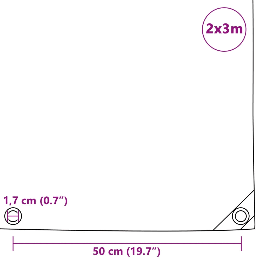 Telone 650 g/m² 2x3 m Nero 151349