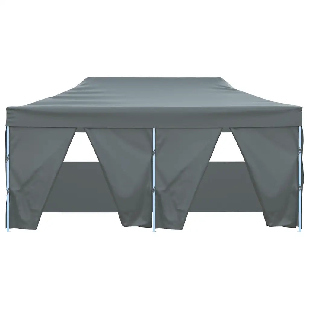 Gazebo | Pergolato Pieghevole con 4 Pareti 3x6m Acciaio Antracite