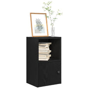 Libreria-Scaffale per Libri-Mobile di Stoccaggio Rovere Nero 31x24x52 cm in Legno Multistrato