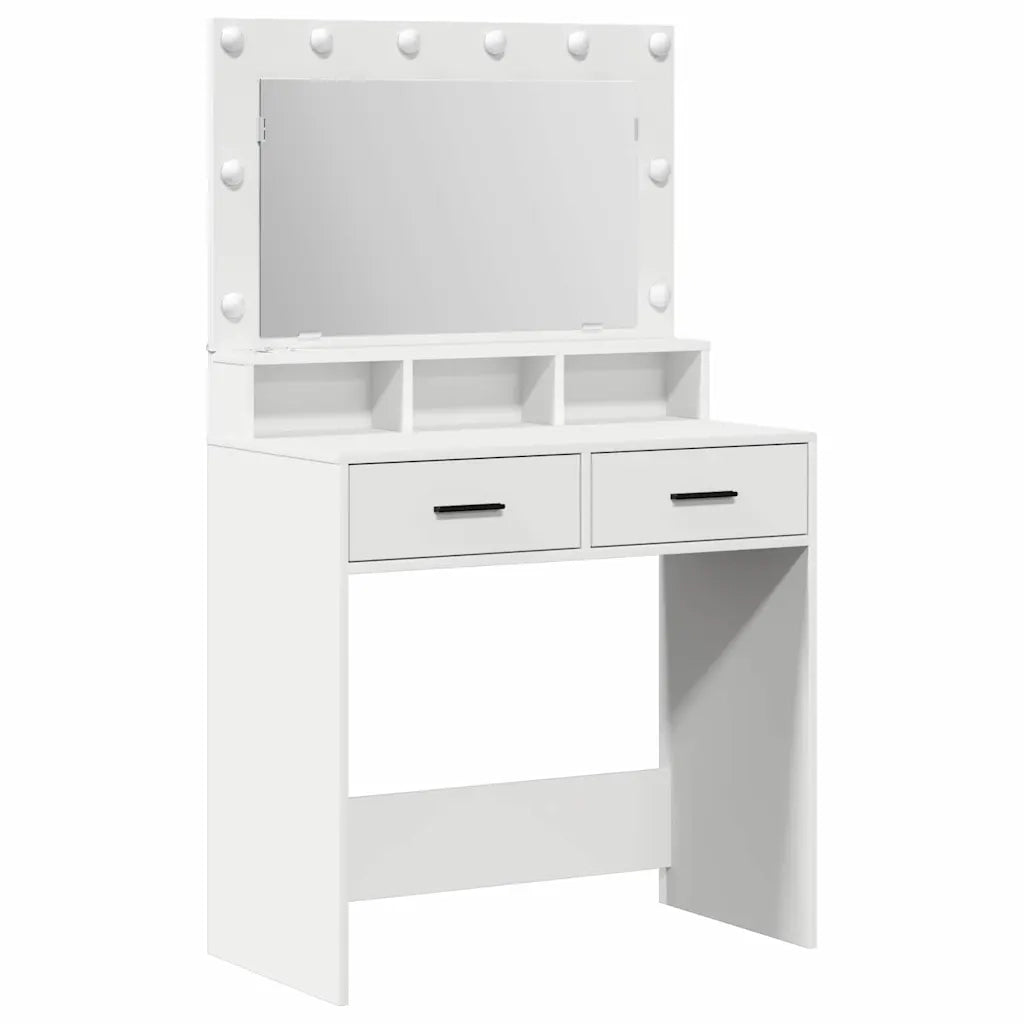 Toeletta | Tavolo da Trucco Bianco 79 x 41 x 135 cm Legno multistrato