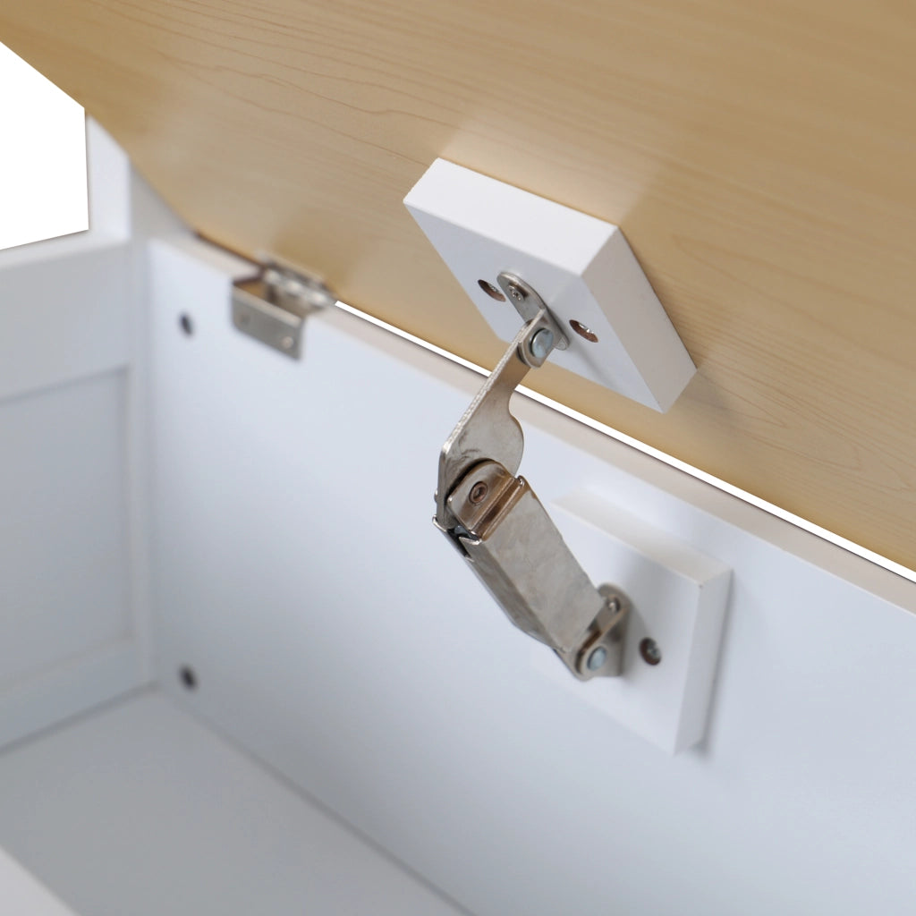 Set 'Lousame' Mobili per Cameretta Composto di 1 Tavolo, 2 Sedie e 1 Cassapanca - Bianco/Naturale [en.casa]