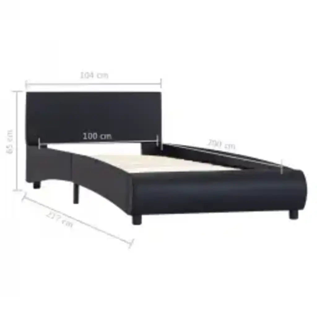Giroletto con LED Nero in Similpelle 100x200 cm