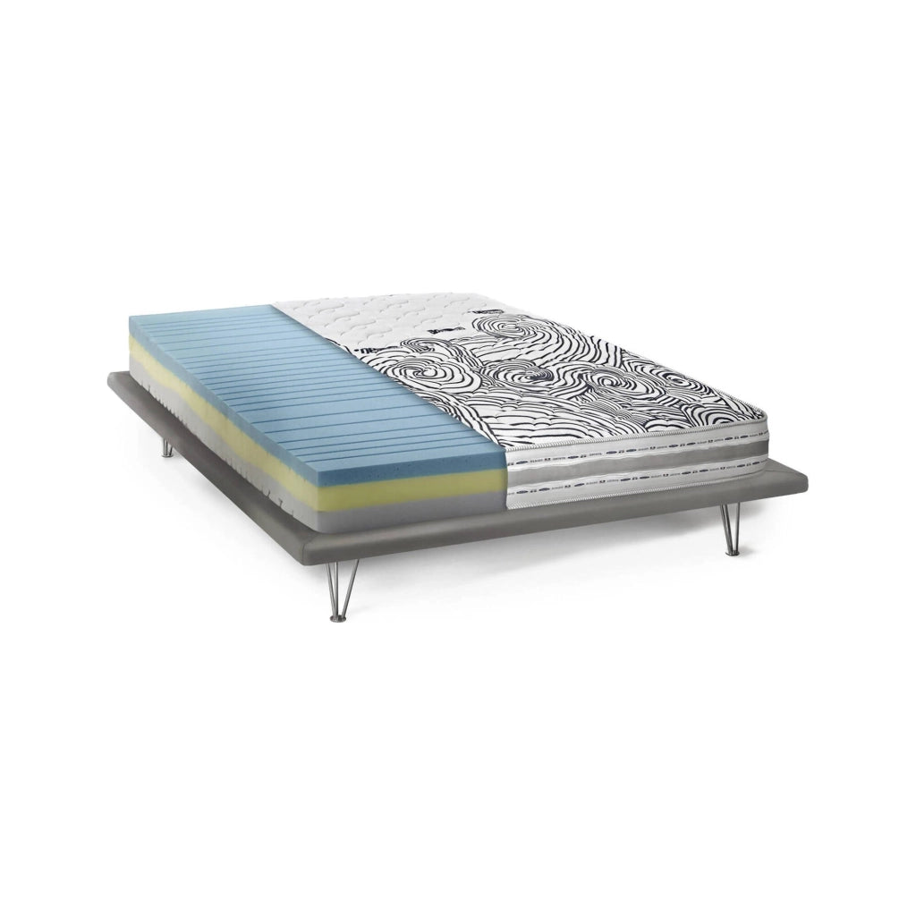 Tirane, Materasso Matrimoniale Sfoderabile Made in Italy, 200x160x22h cm Bianco