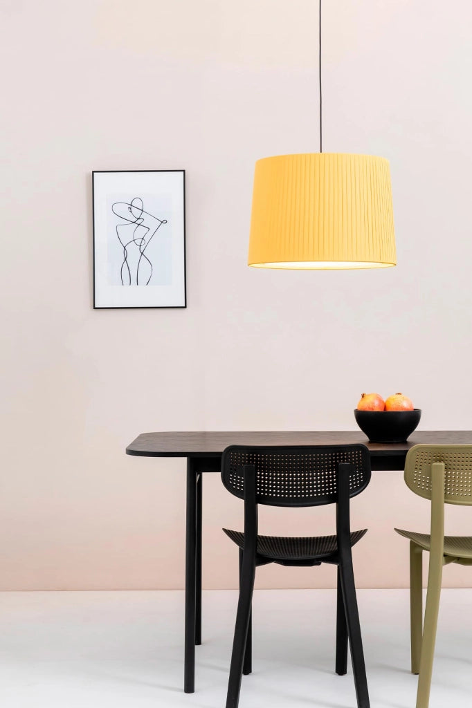 Faro Barcelona 64315-45 - SAMBA Lampada sospensione semplice nera/bordata giallo