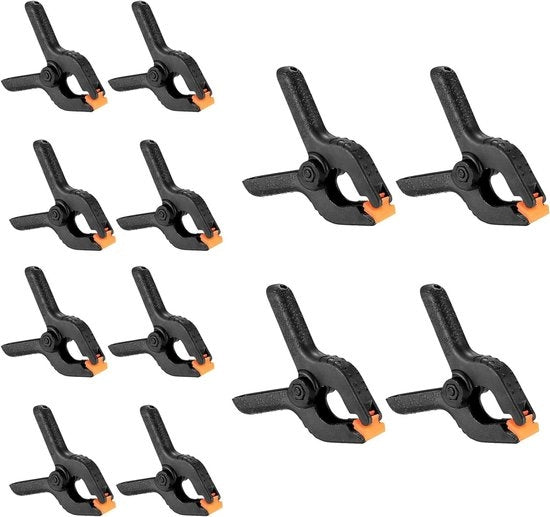 Klemme a viti 12 pezzi 15,2 cm Flessi in nylon resistenti per lavorazione del legno Progetti di fai da te Studio fotografico Sfondi per foto