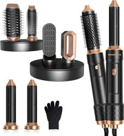 Set di spazzole per aria calda 6 in 1 1000 W set di spazzole per aria con spazzola a roncola stile e spazzola per capelli con ioni negativi set di stile per capelli con spazzola a roncola
