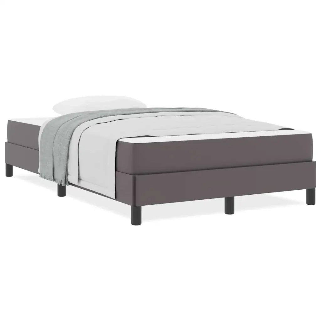 vidaXL Letto con materasso Grigio 120 x 190 cm Pelle sintetica