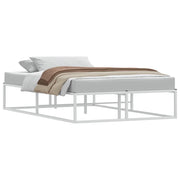 Letto matrimoniale | Letto per adulti | Giroletto senza Materasso Bianco 120x200 cm in Metallo