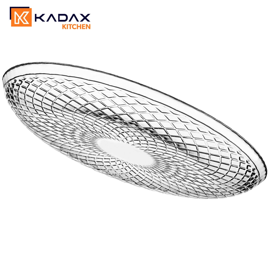 KADAX Set di 6 piatti da dessert da 17,5 cm, piatti in vetro per torte, piccoli