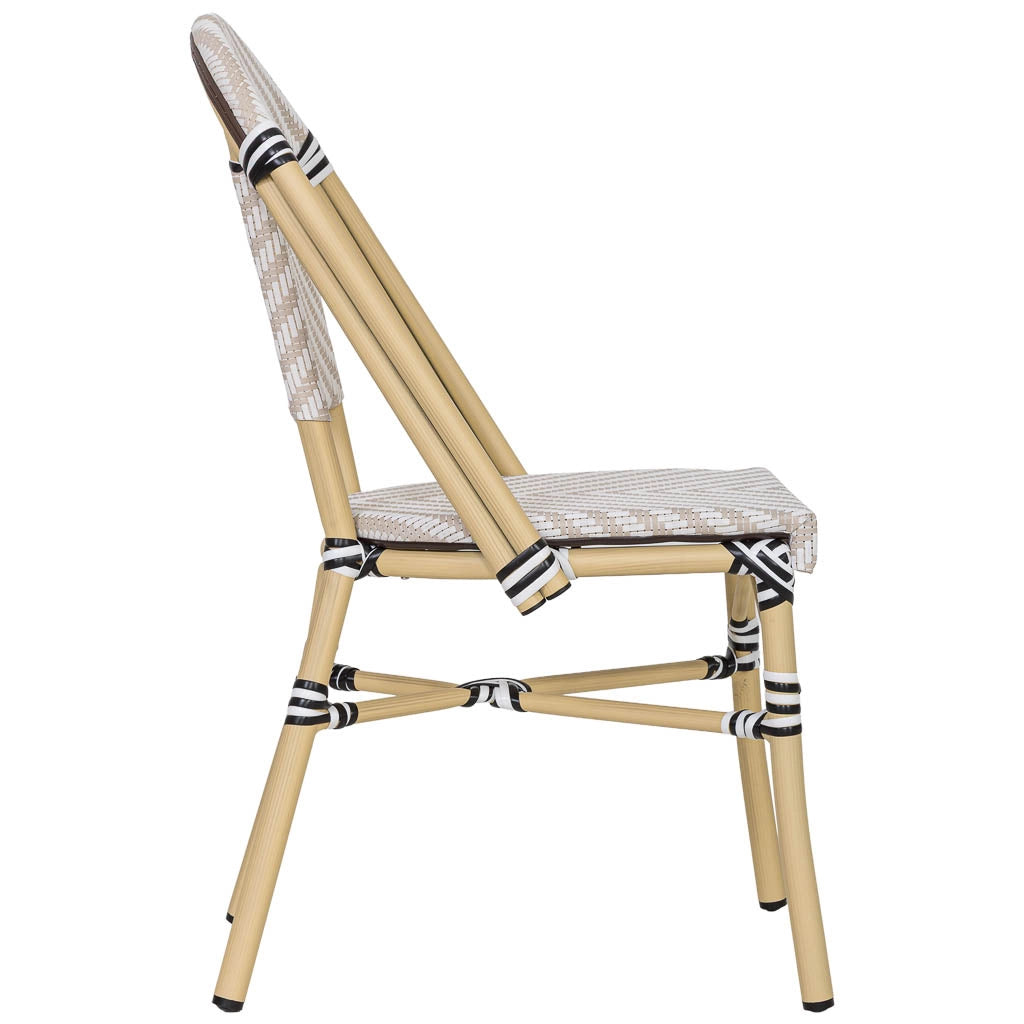 Poltrona in rotin sintetico crema, 46x57x88 cm
