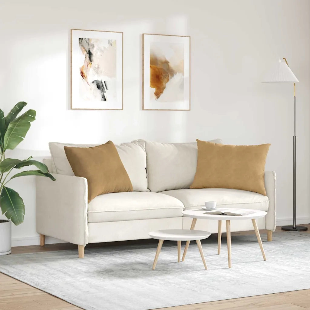 Cuscini da Divano 2 pcs Marrone 70 x 50 cm Tessuto in Cords