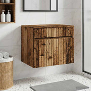 Mobiletto da Bagno a Muro Legno antico 59 x 44,5 x 50 cm 890640
