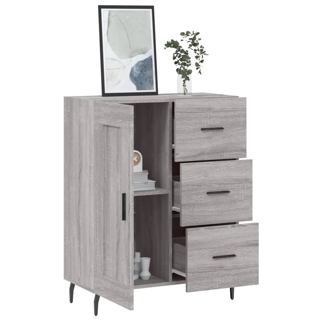 Credenza | Madia | Buffet da pranzo | Armadio da pranzo Grigio Sonoma 69,5x34x90 cm in Legno Multistrato