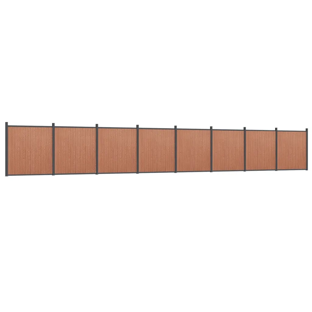 Pannello di Recinzione Marrone 1391x186 cm in WPC 3282805