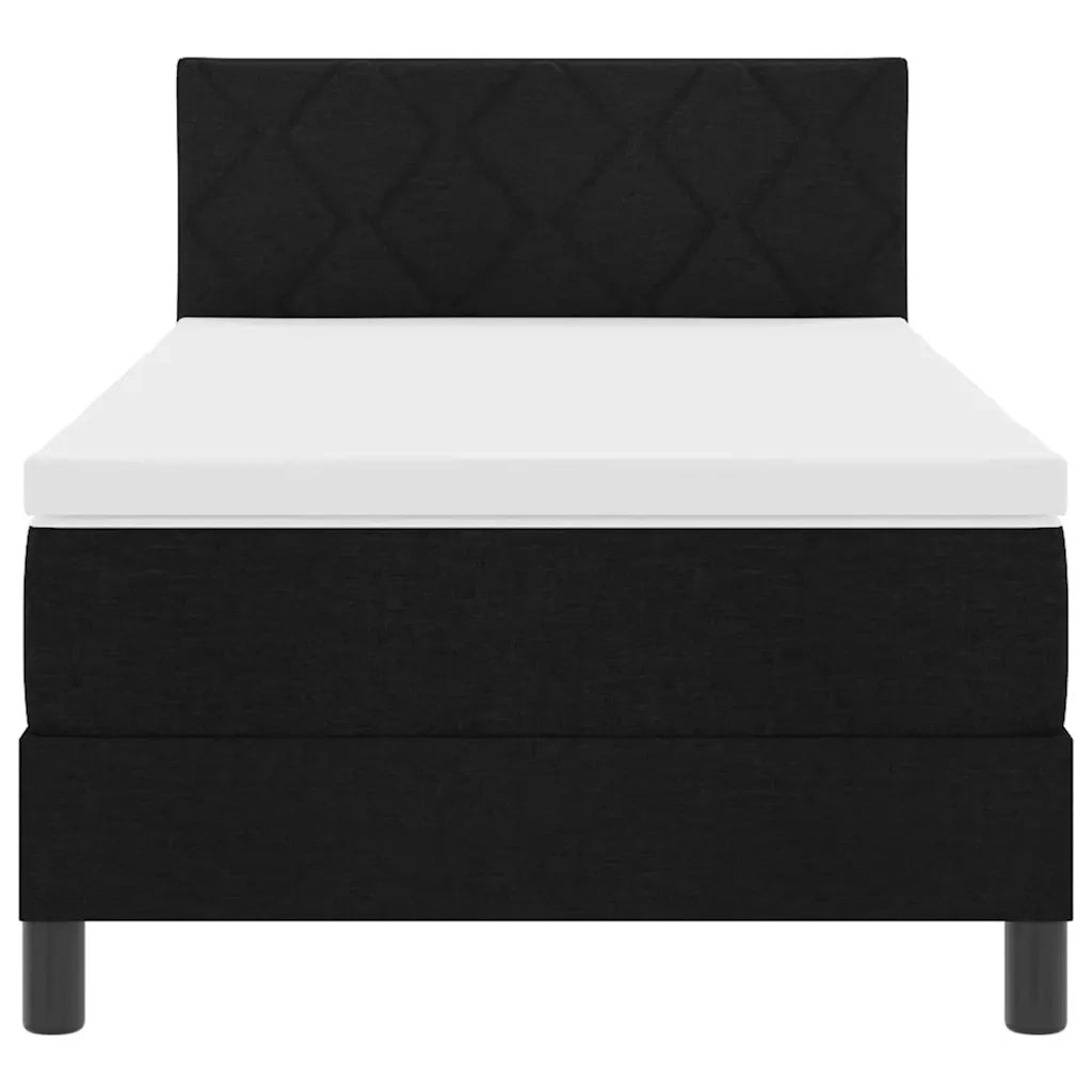 Letto a molle con materasso con led Nero 100 x 200 cm Tessuto 3342263