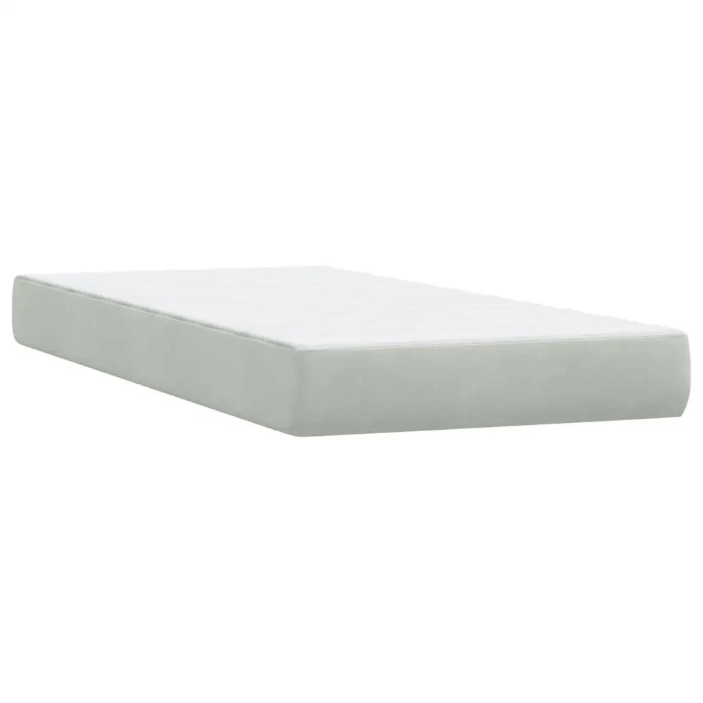 Letto a Molle con Materasso e LED-Struttura Letto con Materasso grigio chiaro 90x210 cm Velluto 866959